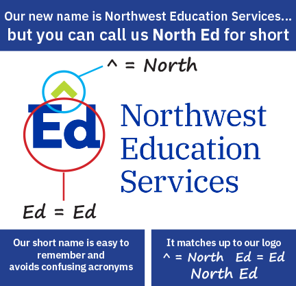 Northwest Education Services, but you can call us NORTH ED for short.
